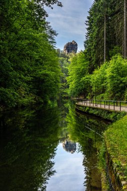 sakson İsviçre'de kumtaşı kaya görünümü, Almanya