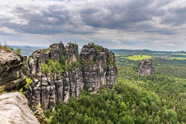 schrammsteine in saxon Switzerland, Almanya