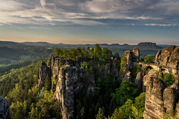 Bastionsbrücke in der Sächsischen Schweiz, Deutschland — Stockfoto