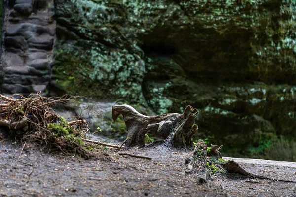 Caballo de madera en Saxon Suiza, Alemania — Foto de Stock