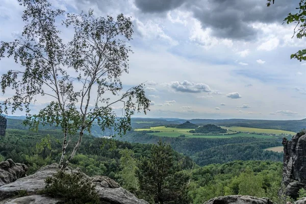 Blick auf kaiserkrone in der Sächsischen Schweiz, Deutschland — Stockfoto