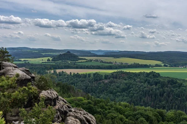 Panoramiczny widok na Kaiserkrone w Saskiej Szwajcarii, Niemcy — Zdjęcie stockowe