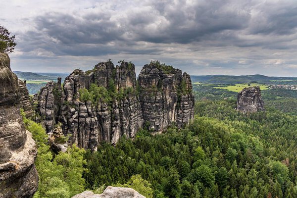 schrammsteine in saxon switzerland, germany