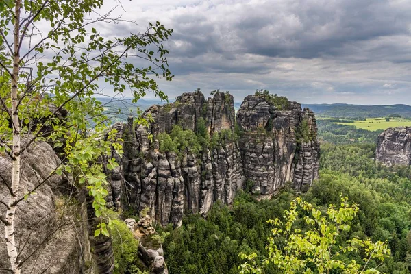 Schrammsteine in der sächsischen schweiz — Stockfoto