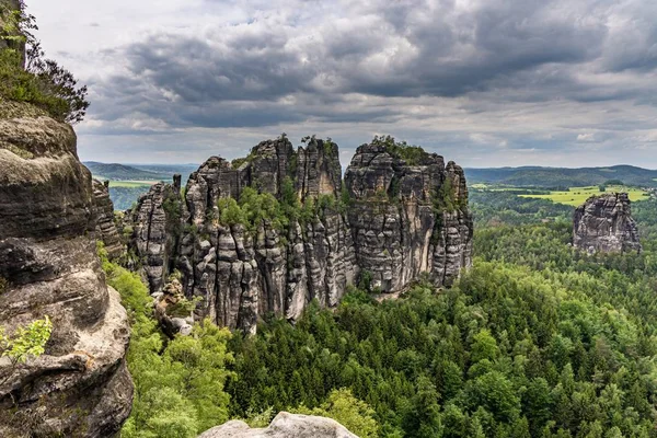 Schrammsteine in der sächsischen schweiz — Stockfoto