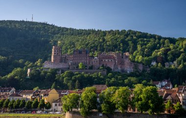 Heidelberg Kalesi ve Neckar Nehri, Almanya