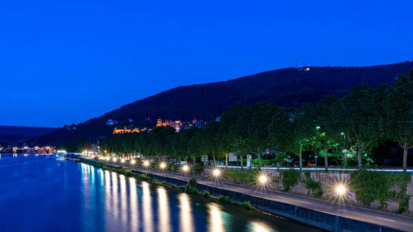 Heidelberg burg und neckar, deutschland — Stockfoto