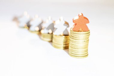 on sent sikke ve ahşap m yığınları ile büyüme illüstrasyon