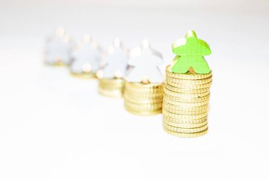 on sent sikke ve ahşap m yığınları ile büyüme illüstrasyon