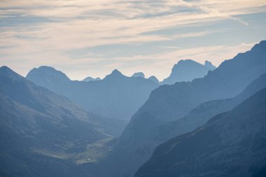 Karwendel Dağları, Bavyera, Almanya 'dan dağ manzarası
