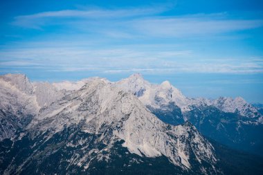 Karwendel Dağları, Bavyera, Almanya 'dan dağ manzarası