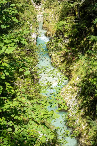 Leutaschklamm 'dan aşağı akan su (leutash vadisi)