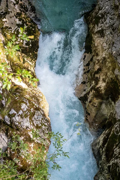 Vatten Som Rinner Nedför Leutaschklammen Leutash Gorge — Stockfoto