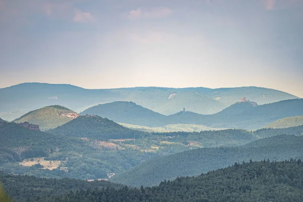 Hermoso Paisaje Las Colinas Madera Pfaelzer Wald Rheinland Pfalz Alemania — Foto de Stock