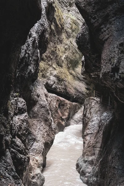 Vista Sobre Partnachklamm Garganta Partnach Perto Garmisch Partenkirchen — Fotografia de Stock