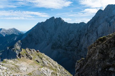 Karwendel Dağları, Bavyera, Almanya 'dan dağ manzarası