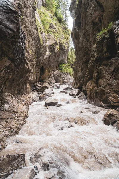 View Partnachklamm Partnach Gorge Garmisch Partenkirchen — Stock Photo, Image