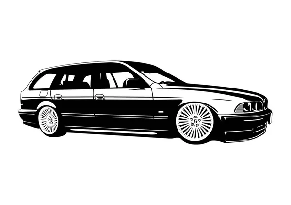 Bmw E39 Touring Vector Solo Color — Vector de stock