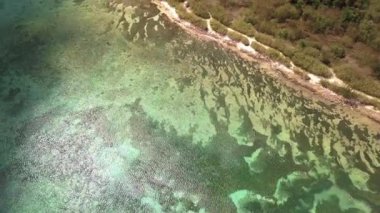 Anse du Souffleur, Lagün, Port-Louis, Grande-Terre, Guadeloupe, Karayipler havadan görünümü