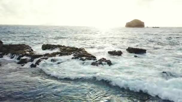 Krásný Výhled Pointe Des Chteaux Poloostrov Grande Terre Guadeloupe Karibik — Stock video