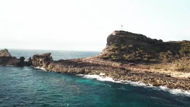Wunderschöner Blick Auf Pointe Des Chteaux Halbinsel Grande Terre Guadeloupe — Stockvideo