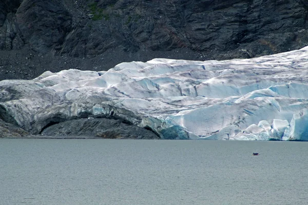 A close look of the Mendenhall glacier in Juneau Alaska Stock Photo