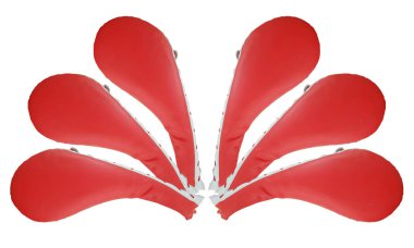 Kırmızı hedef için Tekvando dövüş sanatı tekme ve yumruk beyaz izole arka planda