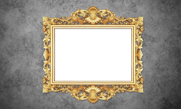 Colore Oro Antico Vintage Classico Barocco Elegante Vuoto Photo Painting — Foto Stock