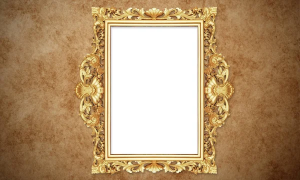 Cor Ouro Antigo Clássico Barroco Clássico Elegante Vazio Foto Pintura — Fotografia de Stock