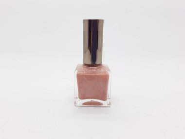 El Parmak Tırnak Boyama Tedavi Malzemesi Şişe Glitter Beyaz İzole Arka Plan - Resim 