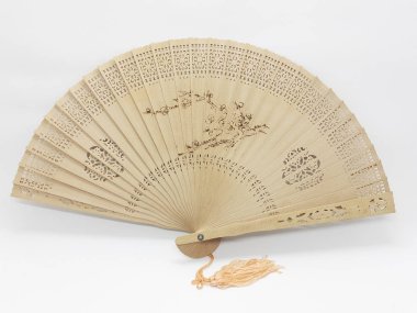 Wooden Bamboo Silk Folding Fan Chinese Japanese Vintage Retro Style Handmade Silk Floral Pattern Hand Fan with a Fabric Sleeve and Tassels for Home Decoration Party Wedding or Dancing Gift - Image 