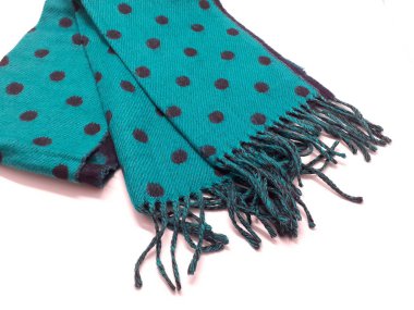 Beyaz İzole Arka Planda Sanatsal Süs Desenli Güzel Renkli Konfeksiyon Kumaş Tekstili - Resim 