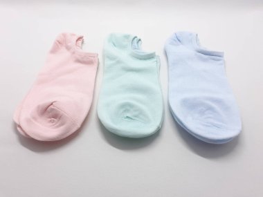 Beyaz İzole arka planda Renkli Güzel Kadın Çorap Çifti - Resim 