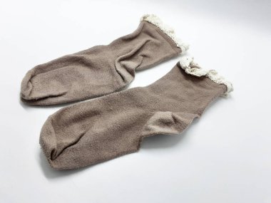 Beyaz İzole arka planda Renkli Güzel Kadın Çorap Çifti - Resim 