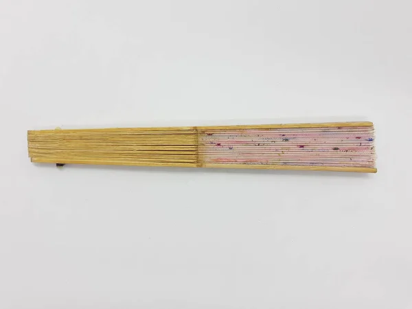 Dobramento Seda Bambu Madeira Chinês Estilo Retro Vintage Artesanal Seda — Fotografia de Stock
