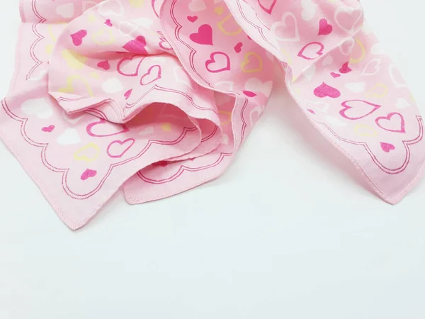 Gyönyörű Pink Színes Ruházati Fabric Művészi Virágos Díszek Pattern Fehér — Stock Fotó