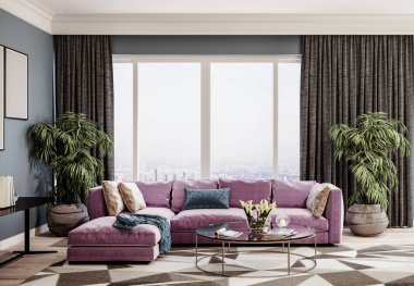 Oturma odası, Shenzhen şehir, modern iç mekan tasarımları