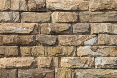 Arka plan, doku, sarı doğal taş duvar