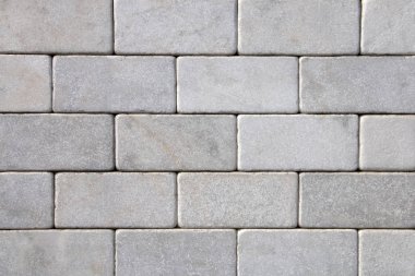 Beyaz doğal taş tuğla duvar.