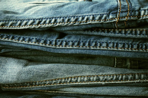Tło Tekstura Kupie Spodnie Jeansowe — Zdjęcie stockowe