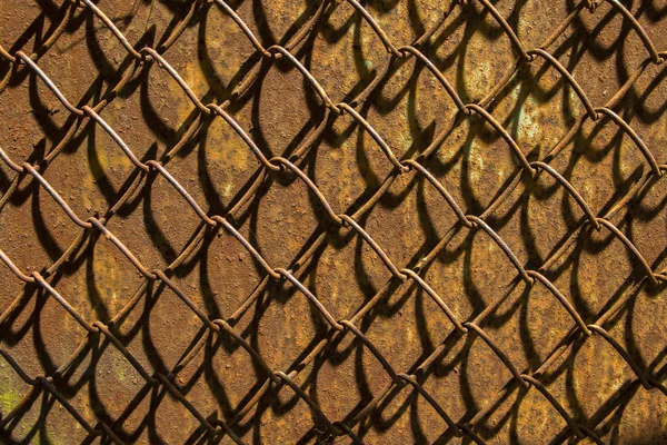 Metal Lattice Blurred Rusty Metal Background — Stock Photo, Image