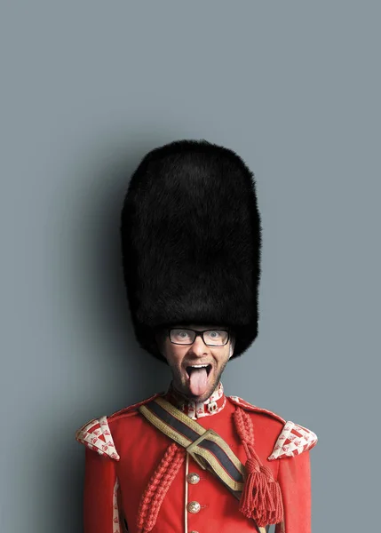 Ung Man Kostym Kungliga Vakterna Storbritannien — Stockfoto