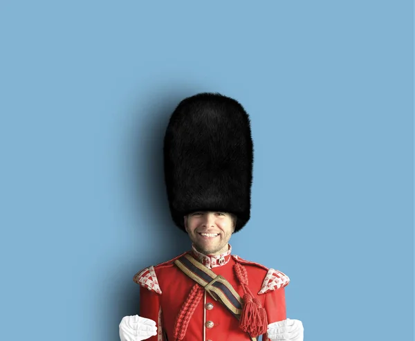Молодой Человек Костюме Королевской Гвардии Великобритании — стоковое фото