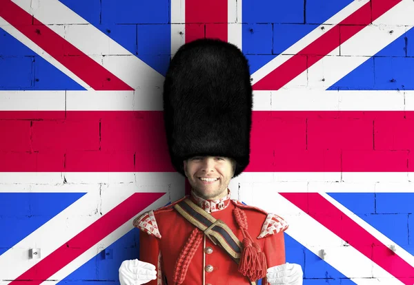Fiatal Férfi Ruha Királyi Őrök Nagy Britannia — Stock Fotó