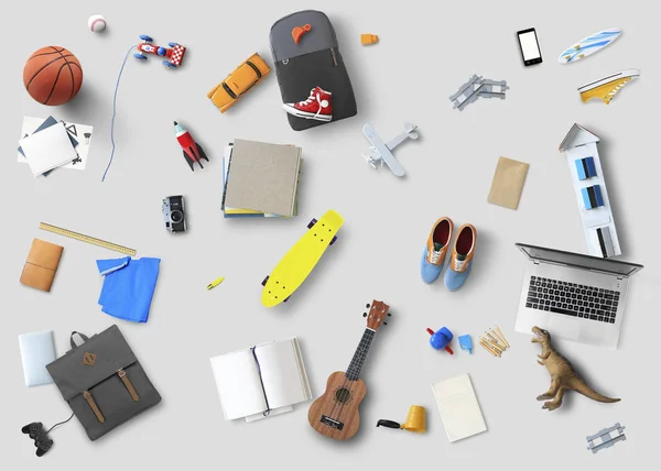 Scattered Things Floor Concept Theme Youth Education — Stock Photo, Image