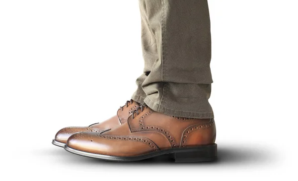 Άντρας Κλασικά Δερμάτινα Παπούτσια — Φωτογραφία Αρχείου