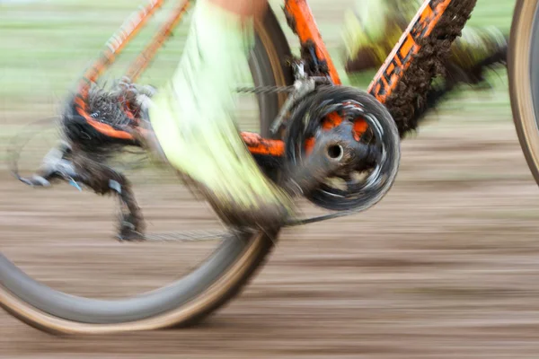 Panning Pedalata Gara Ciclocross — Φωτογραφία Αρχείου