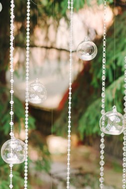 güzel cam baubles ağaç, dekorasyon açık hava düğün töreni için asılı 