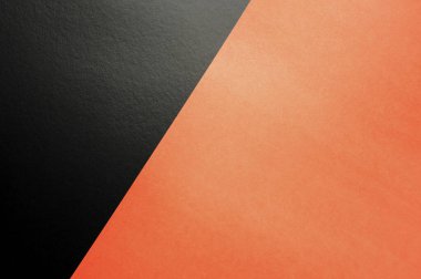 Siyah ve turuncu desenli kağıt geometrik arka plan. Çok renkli kağıt. Kopyalama alanı ile yaratıcı düz düzen.