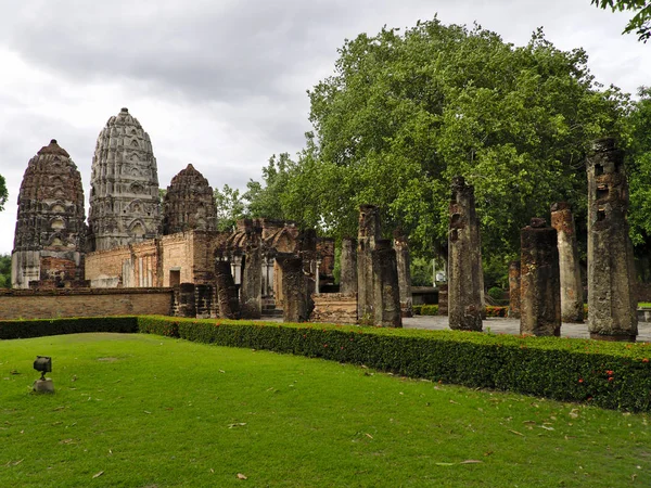 Wat Sawai Temple Sukhothai Historical Park Werelderfgoed Gelegen Ongeveer 350 — Stockfoto